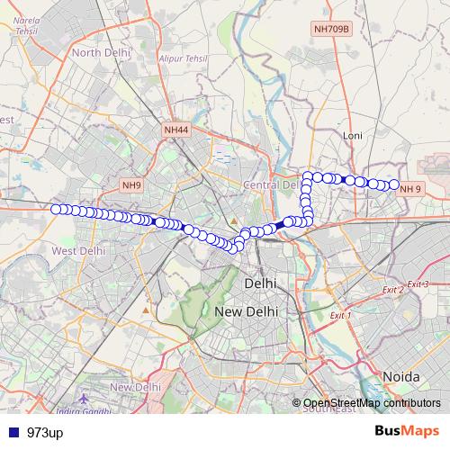 973up bus Line Map