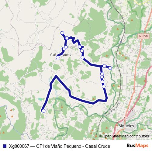 Xg800067 bus Line Map