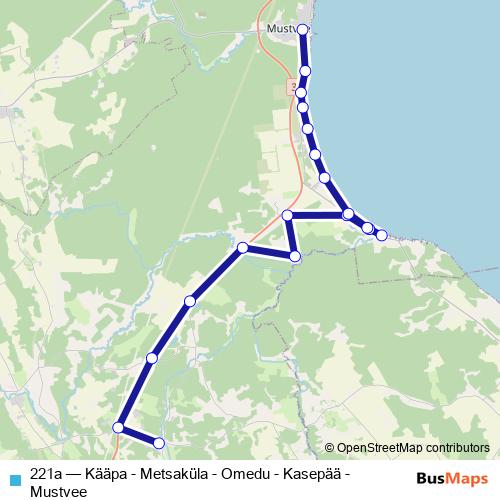 221a bus Line Map