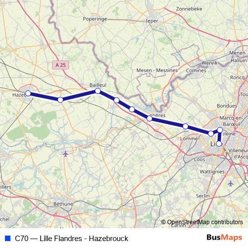 C70 rail Line Map