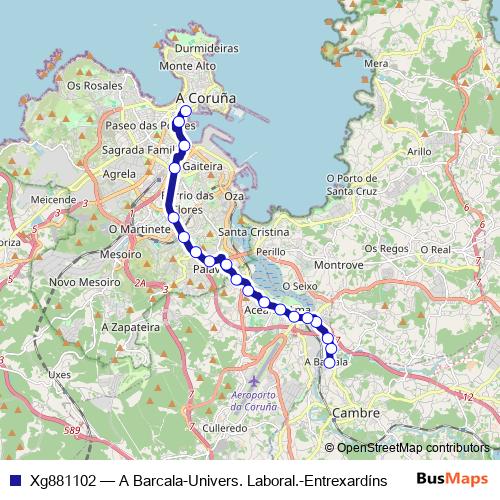 Xg881102 bus Line Map