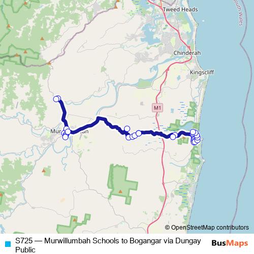 S725 bus Line Map