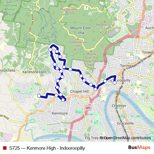 S725 bus Line Map