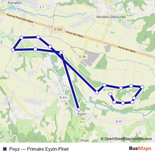Peyz bus Line Map