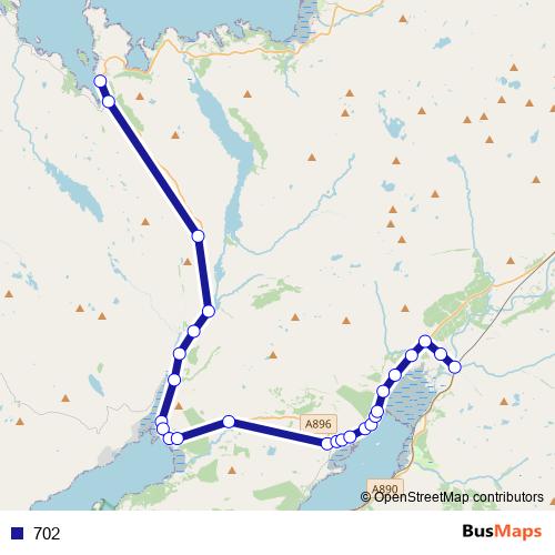 702 bus Line Map