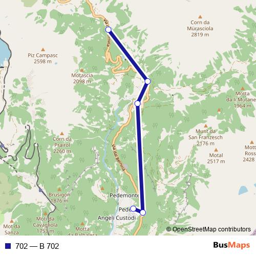 702 bus Line Map