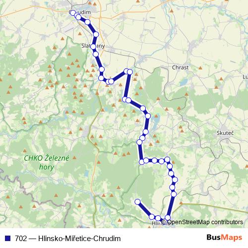 702 bus Line Map