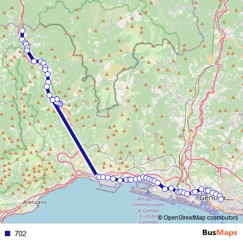 702 bus Line Map
