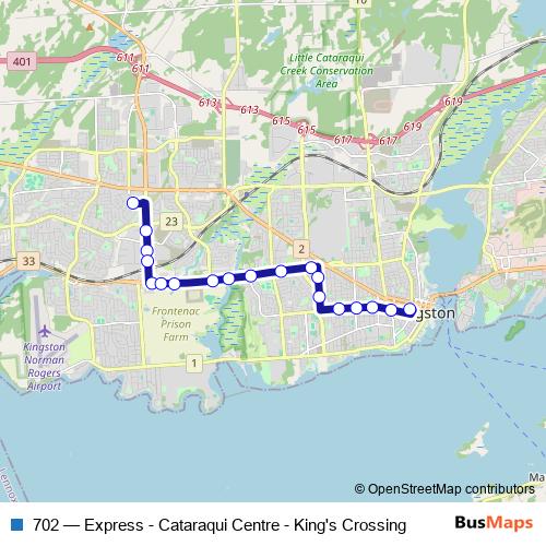 702 bus Line Map