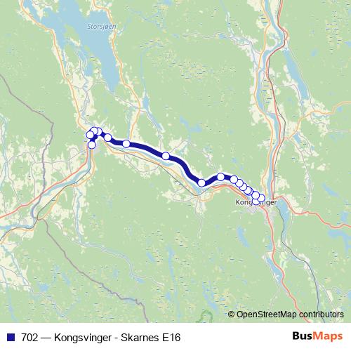 702 bus Line Map