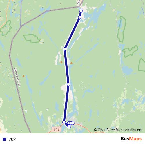 702 bus Line Map