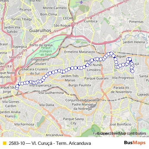 2583-10 bus Line Map
