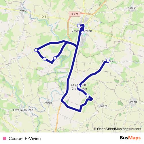 Cosse-LE-Vivien bus Line Map