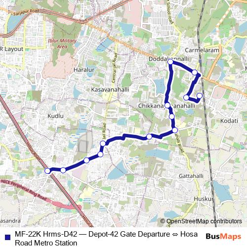 MF-22K Hrms-D42 bus Line Map