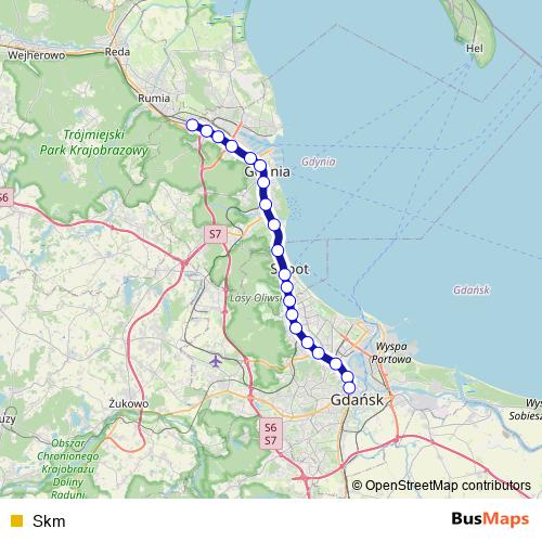 Skm rail Line Map