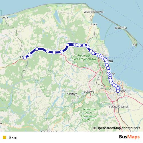 Skm rail Line Map