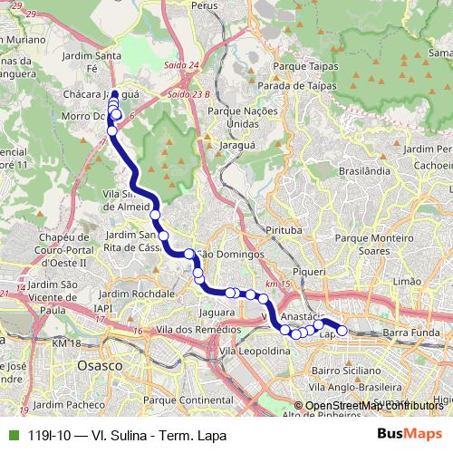 119l-10 bus Line Map