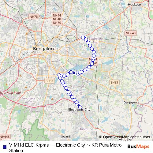 V-Mf1d ELC-Krpms bus Line Map