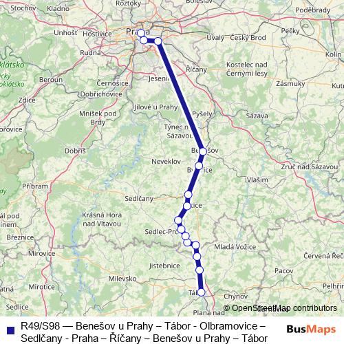 R49/S98 rail Line Map