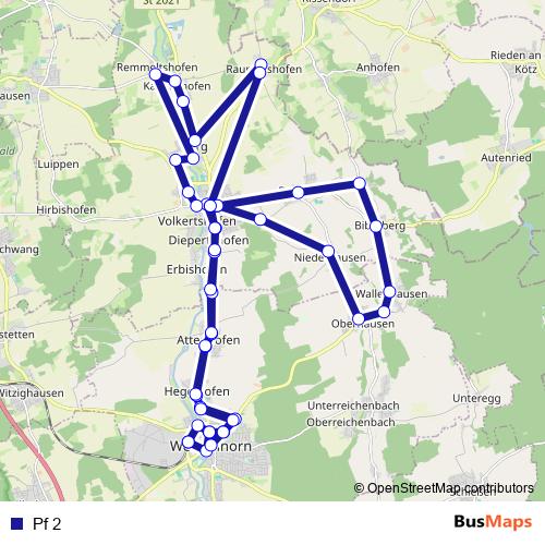 Pf 2 bus Line Map