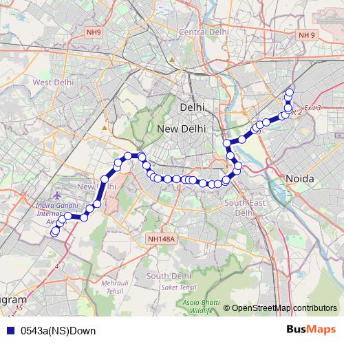 0543a(NS)Down bus Line Map