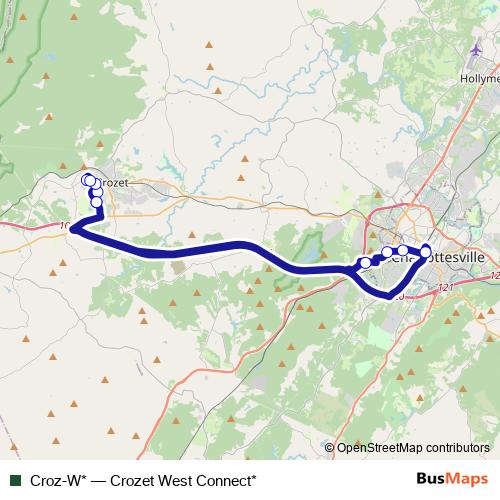 Croz-W* bus Line Map