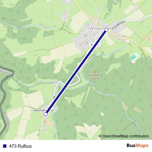 473 Rufbus bus Line Map