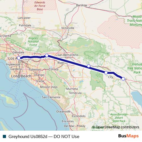 Greyhound Us0852d bus Line Map