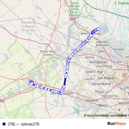 276j bus Line Map