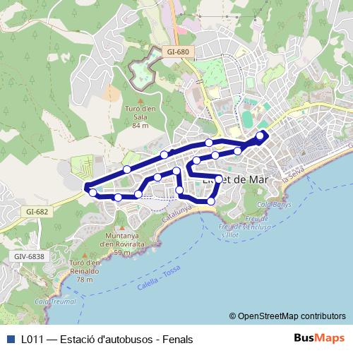 L011 bus Line Map
