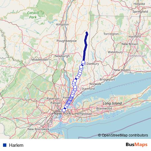 Harlem rail Line Map