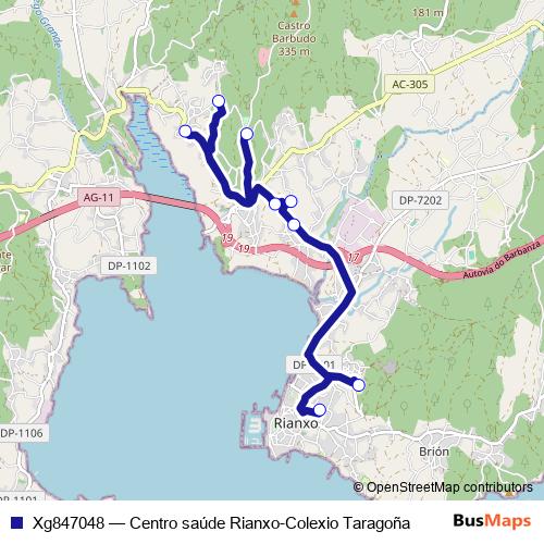 Xg847048 bus Line Map