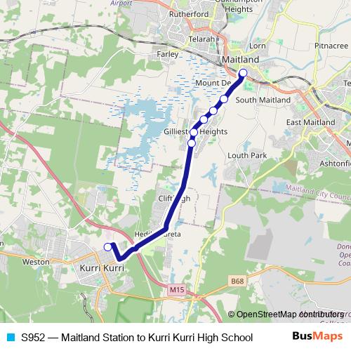 S952 bus Line Map