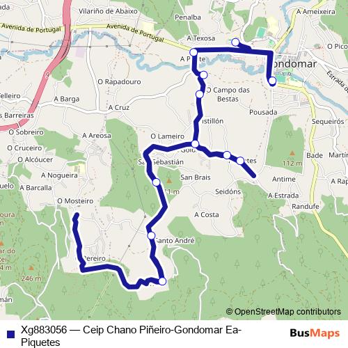 Xg883056 bus Line Map