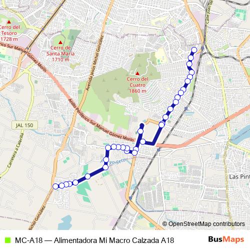 MC-A18 bus Line Map