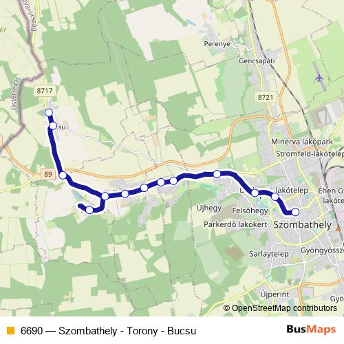 6690 bus Line Map