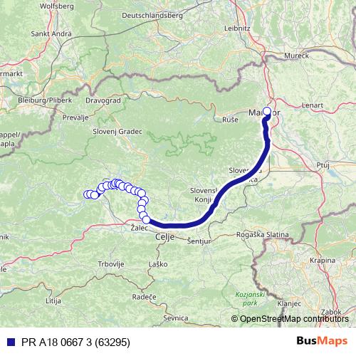 PR A18 0667 3 (63295) bus Line Map