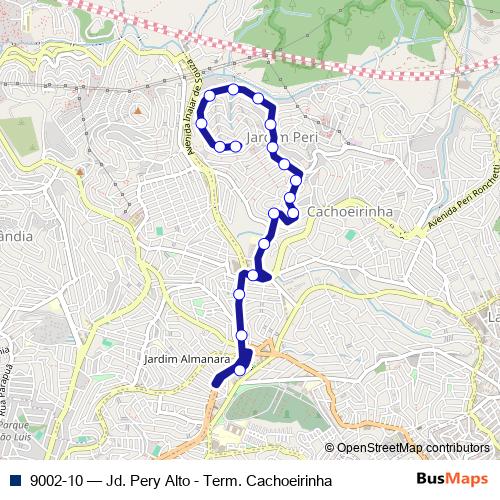 9002-10 bus Line Map