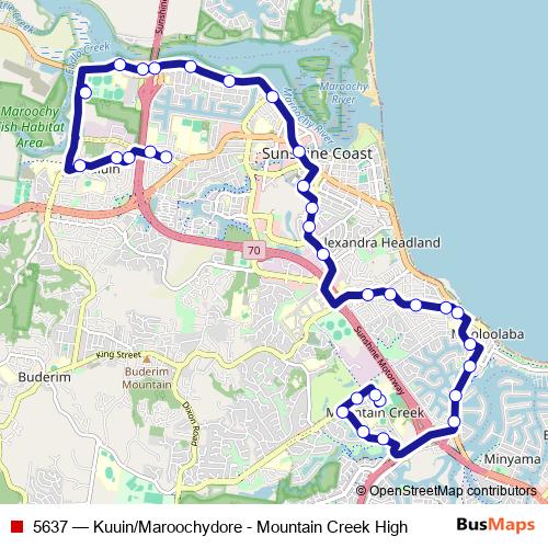 5637 bus Line Map
