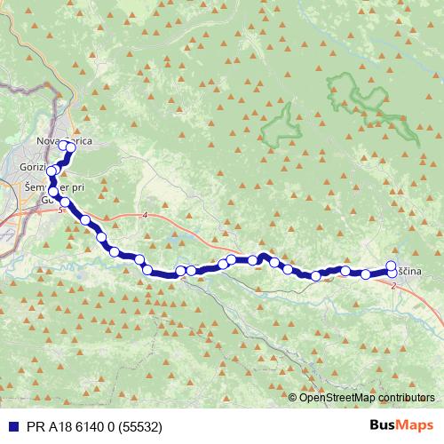 PR A18 6140 0 (55532) bus Line Map