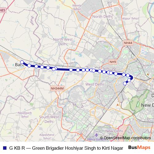 G KB R metro Line Map