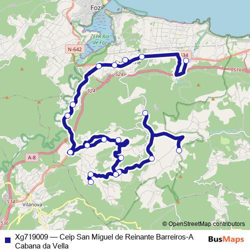 Xg719009 bus Line Map