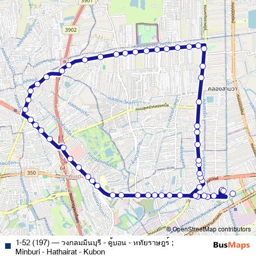 1-52 (197) bus Line Map