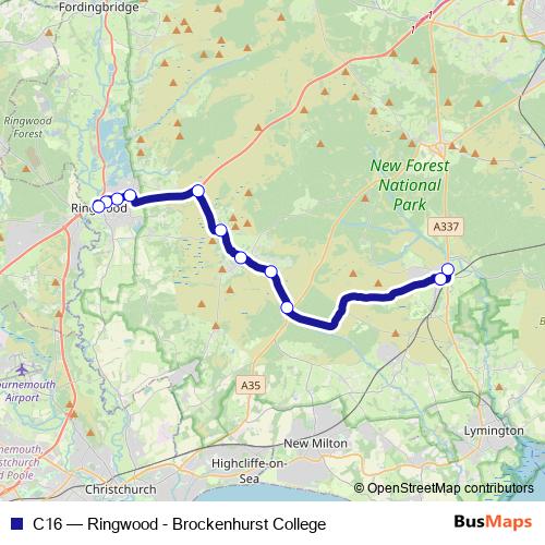 C16 bus Line Map