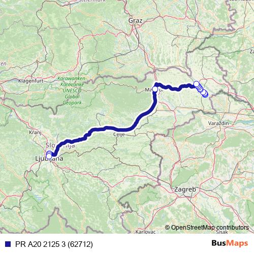 PR A20 2125 3 (62712) bus Line Map