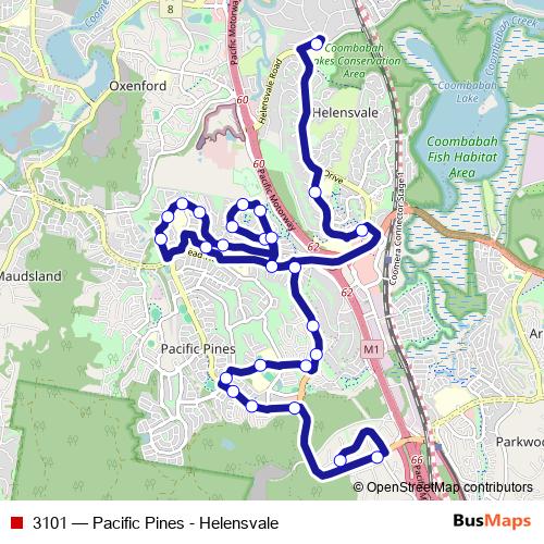 3101 bus Line Map