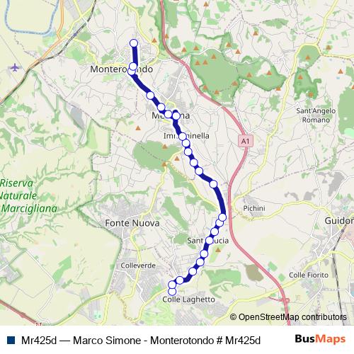 Mr425d bus Line Map