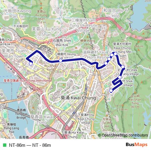 NT-86m bus Line Map