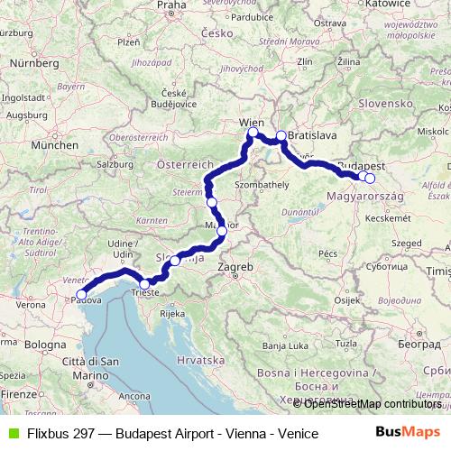 Flixbus 297 bus Line Map