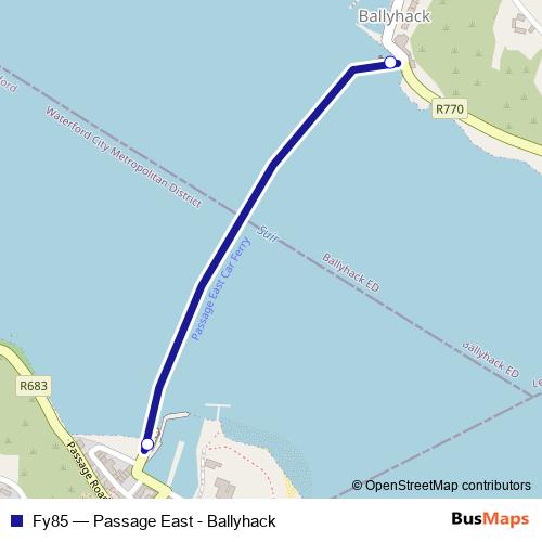 Fy85 ferry Line Map